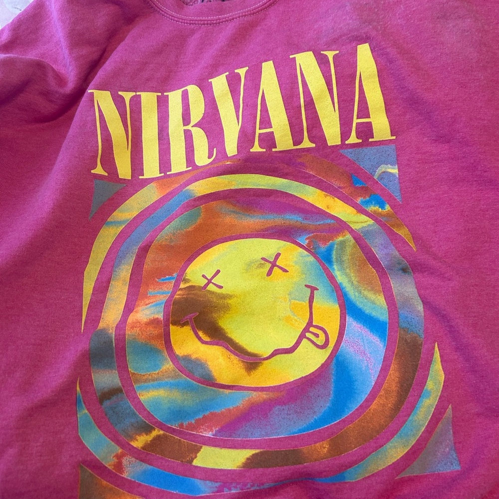 Pink nirvana urban outfitters crew s/m taking offers